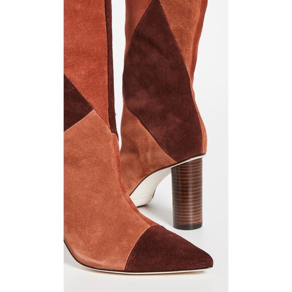 ULLA JOHNSON Jerri Suede Patchwork Tall Boots NWB US 7 $795 - Picture 4 of 12